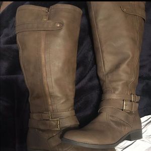 Tall wide calf boots